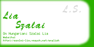 lia szalai business card